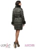 Женское пальто Conso WMF170516 - military – хаки​ силуэта «кокон» длиной до колена. Модель с запахом фиксируется на металлическую молнию. Фото 3