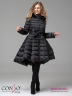 Эффектное пальто Conso WMF 180510 - nero – черный средней длины. Модель приталенного кроя, подчеркнутого поясом. Фото 1