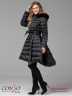 Эффектное пальто Conso WMF 180510 - nero – черный средней длины. Модель приталенного кроя, подчеркнутого поясом. Фото 3