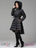 Эффектное пальто Conso WMF 180510 - nero – черный средней длины. Модель приталенного кроя, подчеркнутого поясом. Фото 4