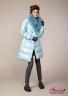Длинное женское пуховое пальто NAUMI 736 Q Aqua - Голубой 2020-2021