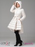 Эффектное пальто Conso WMF 180510 - ivory – молочный средней длины. Модель приталенного кроя, подчеркнутого поясом. Фото 4