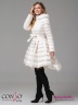 Эффектное пальто Conso WMF 180510 - ivory – молочный средней длины. Модель приталенного кроя, подчеркнутого поясом. Фото 3
