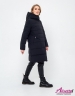 Пуховик теплый длинная куртка  ALBANA 112 BLACK - Черный Женское пальто