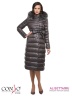 Модное женское пальто Conso WLF170538 - iron – темно-серый​ приталенного силуэта длиной макси. Модель с запахом застегивается на потайные кнопки.  Фото 1