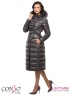 Модное женское пальто Conso WLF170538 - iron – темно-серый​ приталенного силуэта длиной макси. Модель с запахом застегивается на потайные кнопки.  Фото 2