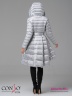 Эффектное пальто Conso WMF 180510 - light silver – серебристый​ средней длины. Модель приталенного кроя, подчеркнутого поясом. Фото 6