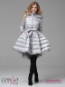 Эффектное пальто Conso WMF 180510 - light silver – серебристый​ средней длины. Модель приталенного кроя, подчеркнутого поясом. Фото 1