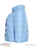 Модная куртка укороченного типа CONSO SS170108 - blue melange - синий меланж​ для прохладной погоды. Свободный силуэт со спущенным плечом и рукавами три четверти. Модель со свободным воротником-стойкой застегивается на потайные кнопки. Фото 5