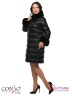 Стильное пальто Conso WMF170517 - nero – черный​ силуэта «трапеция» длиной до колена с воротником-стойкой. Модель застегивается на металлическую молнию. Фото 2