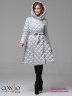 Эффектное пальто Conso WM 180511 - light silver – серебристый приталенного силуэта с расклешенной юбкой длиной выше колена. Фото 4