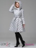 Эффектное пальто Conso WM 180511 - light silver – серебристый приталенного силуэта с расклешенной юбкой длиной выше колена. Фото 6
