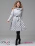 Эффектное пальто Conso WM 180511 - light silver – серебристый приталенного силуэта с расклешенной юбкой длиной выше колена. Фото 3