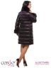 Стильное пальто Conso WMF170517 - marsala – темно-винный​ силуэта «трапеция» длиной до колена с воротником-стойкой. Модель застегивается на металлическую молнию. Фото 3