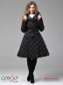 Эффектное пальто Conso WM 180511 - nero – черный приталенного силуэта с расклешенной юбкой длиной выше колена. Фото 2