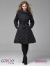 Эффектное пальто Conso WM 180511 - nero – черный приталенного силуэта с расклешенной юбкой длиной выше колена. Фото 1