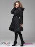 Эффектное пальто Conso WM 180511 - nero – черный приталенного силуэта с расклешенной юбкой длиной выше колена. Фото 4
