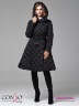 Эффектное пальто Conso WM 180511 - nero – черный приталенного силуэта с расклешенной юбкой длиной выше колена. Фото 3