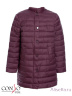 CONSO SG170209 - marsala - марсала​ - куртка для девочек удлиненного типа для прохладной погоды. Модель прямого силуэта с длинными рукавами дополнена воротником-стойкой и прорезными карманами на кнопке. Фото 4
