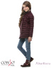 CONSO SG170209 - marsala - марсала​ - куртка для девочек удлиненного типа для прохладной погоды. Модель прямого силуэта с длинными рукавами дополнена воротником-стойкой и прорезными карманами на кнопке. Фото 2