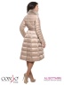 Приталенное пальто Conso WLF170518 - vanilla – ваниль​ с юбкой силуэта «трапеция» длиной ниже колен. Изделие с воротником-стойкой. Фото 3