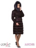 Модное женское пальто Conso WLF170538 - marsala – темно-винный​ приталенного силуэта длиной макси. Модель с запахом застегивается на потайные кнопки. Фото 4