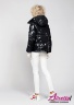 Короткая женская куртка пуховик спортивного стиля дутик - MISS NAUMI 111 L Black - Черный