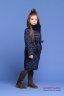 Элегантное и одновременно милое детское пальто PRINCESS NAUMI PN17 274 01 BLUE - синий подарит много тепла вашему малышу. Фото 2