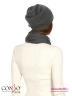 Стильный меланжевый шарф Conso KS180316 - dark grey – темно-серый с фактурными краями. Модель изготовлена из мягкого приятного к телу трикотажа. Фото 5