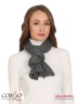 Стильный меланжевый шарф Conso KS180316 - dark grey – темно-серый с фактурными краями. Модель изготовлена из мягкого приятного к телу трикотажа. Фото 1