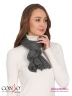 Стильный меланжевый шарф Conso KS180316 - dark grey – темно-серый с фактурными краями. Модель изготовлена из мягкого приятного к телу трикотажа. Фото 2