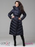 Оригинальное пальто Conso WL 180512 - midnight – синий приталенного силуэта длины миди. Модель застегивается на металлическую молнию. Фото 2