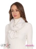 Стильный меланжевый шарф Conso KS180316 - ivory – молочный с фактурными краями. Модель изготовлена из мягкого приятного к телу трикотажа. Фото 2