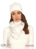 Стильный меланжевый шарф Conso KS180316 - ivory – молочный с фактурными краями. Модель изготовлена из мягкого приятного к телу трикотажа. Фото 3