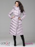 Оригинальное пальто Conso WL 180512 - silver lilac – жемчужный приталенного силуэта длины миди. Модель застегивается на металлическую молнию. Фото 1