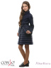 Пальто для юных леди CONSO SG170214 - navy - тёмно-синий​ комфортной длины в строгом стиле. Модель с отрезной талией, расклешенной юбкой и аккуратным отложным воротником. Пальто застегивается на фронтальную молнию с двойным фирменным металлическим замком.