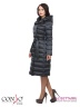 Модное пальто архитектурно свободного силуэта Conso WL170520 - argon – мокрый асфальт​ длиной ниже колен. Пальто с цельным капюшоном. Фото 4