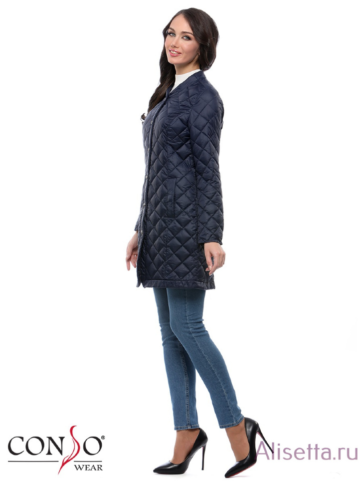 Пальто женское CONSO SS170112 - navy - тёмно-синий