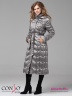 Эффектное приталенное пальто Conso WL 180518 - metal grey – мокрый асфальт длиной миди. Модель с воротником-стойкой и съемным капюшоном. Фото 2