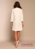 Купить облегченое стеганное пальто NAUMI 014NS180001 IVORY - молочный​ средней длины, с круглым вырезом, отрезное по груди. Фото 3