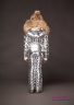 Куртка детская PRINCESS NAUMI 18 W 221 02 23 Silver – Серебряный для девочки полуприлегающего силуэта. Рукав втачной двухшовный. Вид сзади