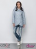 Модная женская куртка на весну и лето​ CONSO SS 190121 arctic ice – серебристо-голубой с запахом классической длины. Купите недорого в официальном интернет-магазине Alisetta.ru. Фото 1