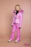 Зимняя спортивная куртка из лаковой ткани на натуральном пуху на девочку PRINCESS NAUMI 221 L Fuchsia - Фуксия 2020-2021