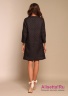 Купить ​облегченое стеганное пальто NAUMI 014NS180001 BLACK - черный​ средней длины, с круглым вырезом, отрезное по груди. Фото 3