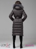 Эффектное пальто Conso WLF 180517 - charcoal – антрацит приталенного силуэта длины миди. Модель с воротником-стойкой. Фото 4