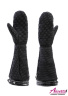 Высокие детские рукавицы из жатой ткани с утеплителем Thinsulate NAUMI 355 W Black - Черный