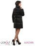 Классическое женское пальто Conso WM170522 - nero – черный​ А-силуэта, длиной до колена, с воротником-стойкой. Модель с комбинированной стежкой. Фото 3