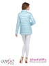 Модная куртка CONSO SS180101 - blue topaz – голубой топаз​ «на запах» классической длины. Воротник стойка подчеркивает V- образный вырез. Фото 3