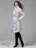 Необычное пальто Conso WL 180519 - light silver – серебристый​ приталенного силуэта длиной миди. Модель со свободным воротником-стойкой. Фото 2