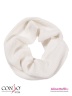 Элегантный меланжевый шарф Conso KS180320 - white – белый с фактурным узором «лапша». Модель изготовлена из приятного к телу и эластичного трикотажа. Фото 3
